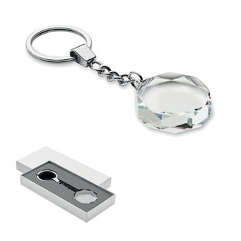 Llavero redondo de cristal Roundward