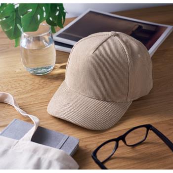 Gorra de pana de 5 paneles Wale