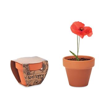 Juego de macetas de terracota Red poppy
