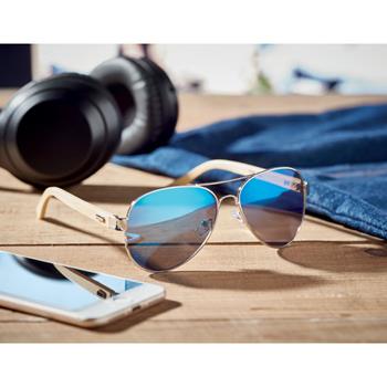 Gafas de sol de bambú en bolsa Honiara