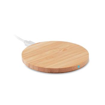 Cargador inalámbrico bambú 15W Rundo lux