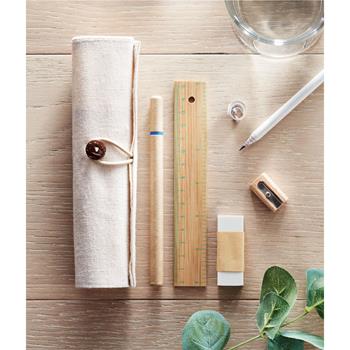 Set papeleria en bolsa algodón Ecoset