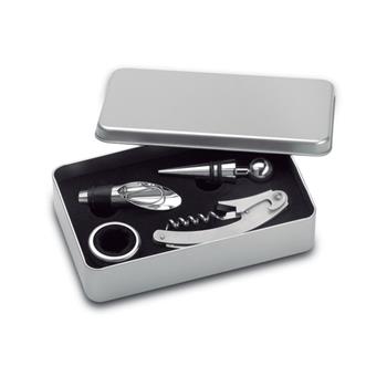 Set de vino en caja de metal Winory