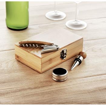 Set de vino en caja de bambú Sonoma