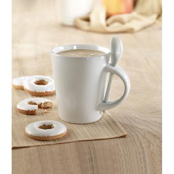 Taza con cuchara de cerámica Sublimkonik