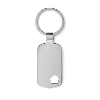 Llavero metálico con detalle House key
