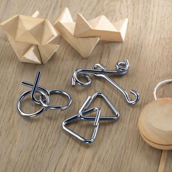 Set de 3 rompecabezas de metal Threenats