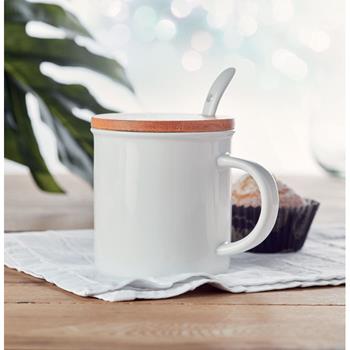 Taza de porcelana con tapa Kenya