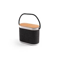 Altavoz portátil de 5 W con cargador inalámbrico ultrarrápido de 15 W y 2 h de duración de batería fabricado en bambú y PET reciclado (100% rPET) Guetta