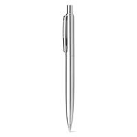 Bolígrafo de acero inoxidable con cuerpo brillante y clip Silverio