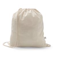 Bolsa tipo mochila de algodón reciclado (70%) y poliéster (30% rPET) (150 g/m²) Salamanca
