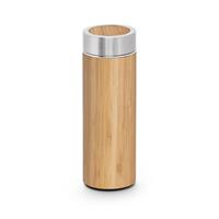 Botella térmica de bambú y acero inoxidable (90% reciclado) 430 Ml Naturel