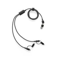 Cable USB superrápido 6 en 1 fabricado con aluminio reciclado (20 %) y PET reciclado (4 %) BERTOZZI