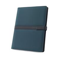 Carpeta A4 de PU (50% reciclada) con cierre magnético y bloc de notas con páginas rayadas Sanderson Folder