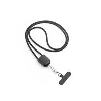 Cordón con soporte para smartphone incluido, cable USB-C y varios adaptadores en ABS reciclado y TPE reciclado ZEWAIL