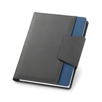 Cubierta de PU y tejido de poliéster con cuaderno A5 con páginas lisas Russel