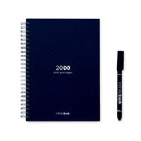 El set incluye un "Diario permanente", un kit de limpieza, un marcador y un portamarcadores Starter Kit "Starter kit infinite planner a5" INFINITE PLANNER A5