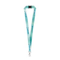 Set Lanyard SUBLIMATION Long II (20 mm) en poliéster reciclado (100% rPET) con mosquetón de gatillo de 20 mm y cierre de seguridad Dover