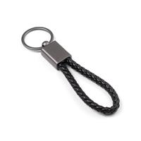 Llavero rectangular con cordón de poliéster trenzado (21 % reciclado) y poliuretano (79 % reciclado) Ketchum
