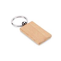 Llavero rectangular de madera de haya Stewie