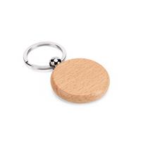 Llavero redondo de madera de haya Stewie Round