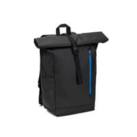 Mochila "roll top" con diseño de sistema de cierre que permite enrollar la parte superior para ajustarse al volumen de la mochila en poliéster reciclado 600D Osasco Bpack