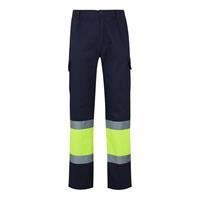 Pantalón de sarga multibolsillos bicolor (210 g/m²), en algodón (20 %) y poliéster (80 %) Vl Poseidon "Vl poseidon large" LARGE