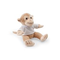 Peluche con forma de mono con camiseta Monky
