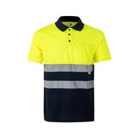 Polo bicolor ojo de pájaro (160g/m²) con manga corta, en poliéster (100%) Vl Cupid