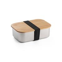 Recipiente hermético de acero inoxidable y tapa de bambú Shino Fiambrer