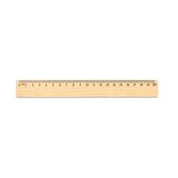 Regla de madera de pino con escala de 20 cm Wesley 20
