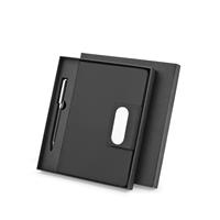 Set compuesto por 1 bolígrafo y 1 bloc de notas, fabricados en PU y acero inoxidable Garrett