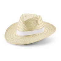 Sombrero de paja natural con banda elástica sublimada Edward Rib