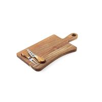 Tabla para quesos de madera de acacia con mango Cassia