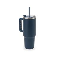Vaso de viaje grande de acero inoxidable (91 % reciclado) con aislamiento al vacío de doble pared y acabado mate de 1300 ml Joyner Xl