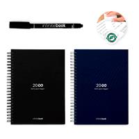 El set incluye un "Diario permanente", un kit de limpieza, un marcador y un portamarcadores Starter Kit "Starter kit infinite planner a5" INFINITE PLANNER A5