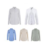 Camisa Oxford (180 g/m²) para mujer, fabricada en algodón (50 %), poliéster (45 %) y elastano (5 %) Vl Prithvi "Vl prithvi women" WOMEN