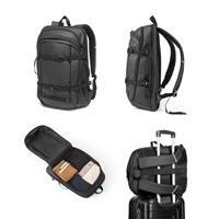 Mochila para portátil en poliéster reciclado de alta densidad 900D, con revestimiento resistente al agua y forro de poliéster reciclado 210D 17'3" Kampala