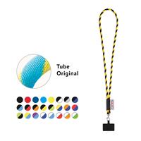 Set Lanyard TUBE Long (Ø 7 mm) con mosquetón de gatillo de 9 mm y soporte para teléfono móvil Gosport