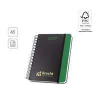 Agenda A5 en papel 100% reciclado y acabado mate Brecht A5