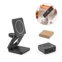 Cargador inalámbrico magnético 4 en 1 de 15 W ultrarrápido en ABS reciclado (100% rABS) Broglie