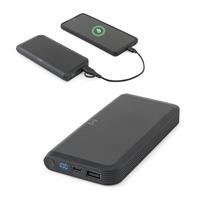 Batería externa de 10 000 mAh en ABS reciclado (100 % rABS) con cargador inalámbrico ultrarrápido de 15 W Becker 10