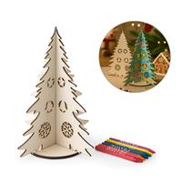 Árbol de Navidad de madera plegable para colorear Pinery