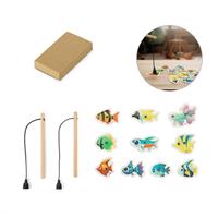 Juego de pesca compuesto por 10 peces de madera, ideal para niños Fishy