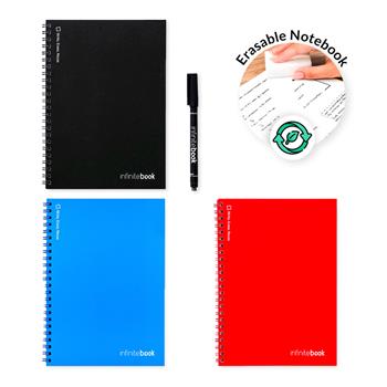Infinitebook con tapa flexible y 15 páginas de pizarra blanca lisas Infinitebook Plain "Infinitebook plain a5" A5