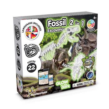 Juego educativo para niños 2 "2 in 1 fossil excavation kit i" in 1 Fossil Excavation Kit I
