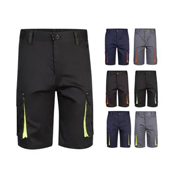 Bermudas elásticas bicolor y multibolsillos (240 g/m²), en algodón (46%), EME (38%) y poliéster (16%) Vl Hemera