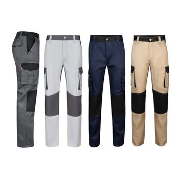 Pantalón de sarga multibolsillos bicolor (240 g/m²), en algodón (35%) y poliéster (65%) Vl Njord