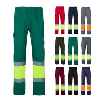 Pantalón de sarga multibolsillos bicolor (210 g/m²), en algodón (20 %) y poliéster (80 %) Vl Poseidon