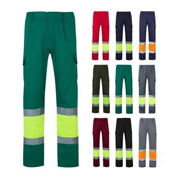 Pantalón de sarga multibolsillos bicolor (210 g/m²), en algodón (20 %) y poliéster (80 %) Vl Poseidon "Vl poseidon large" LARGE